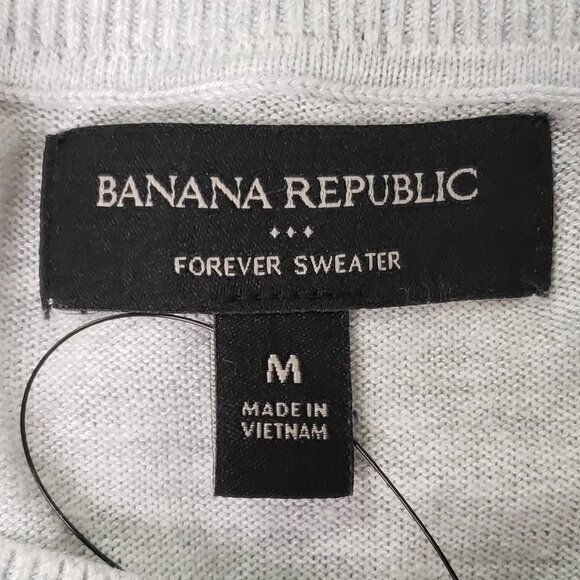 Banana Republic Womens Preppy Forever Sweater Size M Gray Fall Neutral NWT Cozy - Picture 3 of 9